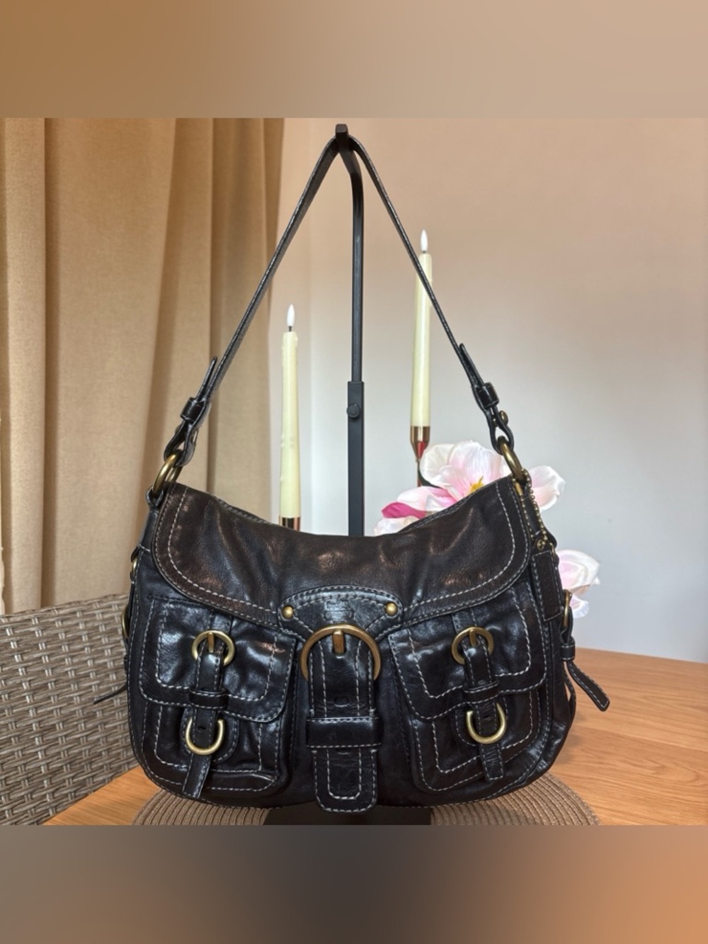 Vintage Coach Legacy Garcia Leather hobo Bag Limited Edition Black 12654 Y2K